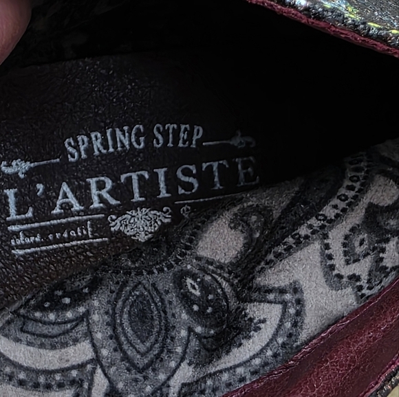 Nwot L'ARTISTE SPRING STEP Stylish Multicolor Ankle Boots 39us 9 - Picture 13 of 15